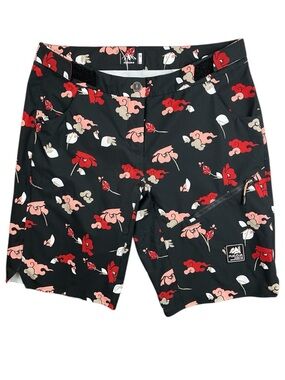 Maloja Bike Shorts Women's Small Adjustable Waist Breathable Floral Print